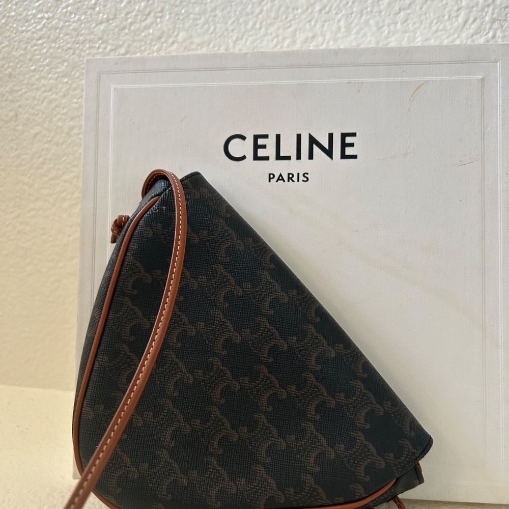 Celine Triomphe Triangle Mini Bag - Picture 2 of 3